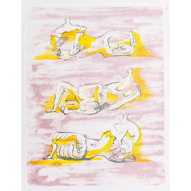The Reclining Figures - Original Lithograph by Henry Moore - 1971 1971 For Sale - Image 4 of 5