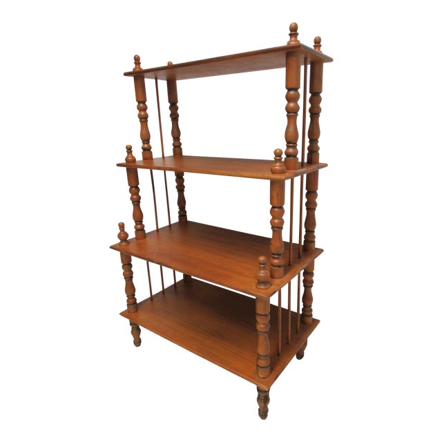 1970s English Traditional Pine Carved Shelf Etagere Display Chairish