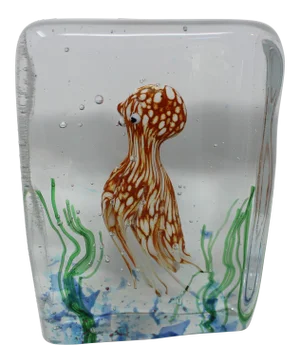 Contemporary Murano Glass Aquarium With Octopus