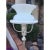 Art Deco 1930s Art Deco Slivered Metal Torchiere & Milk Glass Diffuser For Sale - Image 3 of 13