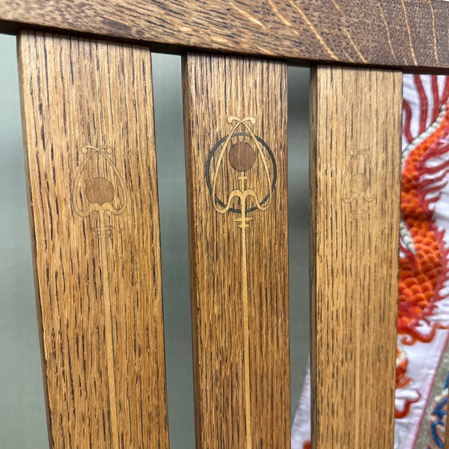 Wood Stickley Harvey Ellis Oak Wood Side Chair For Sale - Image 7 of 12