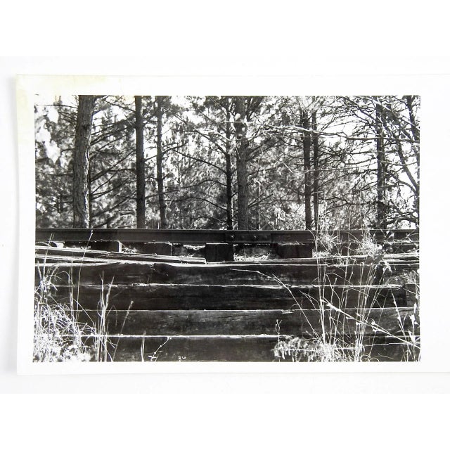 Circa 1980's photo of a unique perspective of railroad tracks. Unsigned. Unframed.