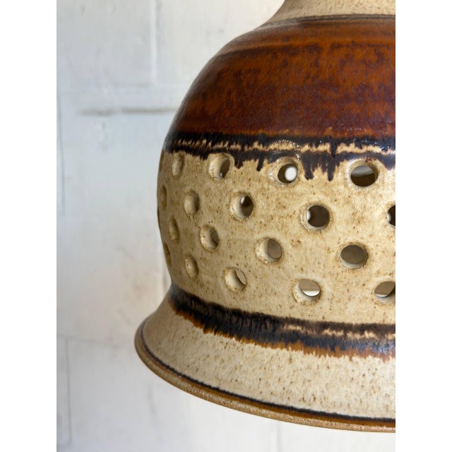 1970s Mid-Century Modern Ceramic Ceiling Pendant Lamp Danish For Sale - Image 4 of 12