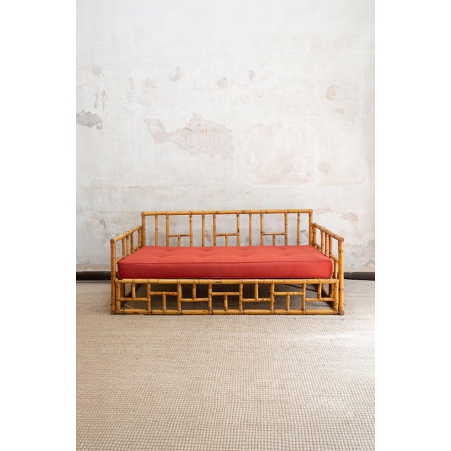 Bamboo Sofa with Geometric Structure from Vivai Del Sud, 1970s For Sale - Image 6 of 6