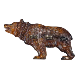 A Wooden Carved Black Forest Bear Key Rack