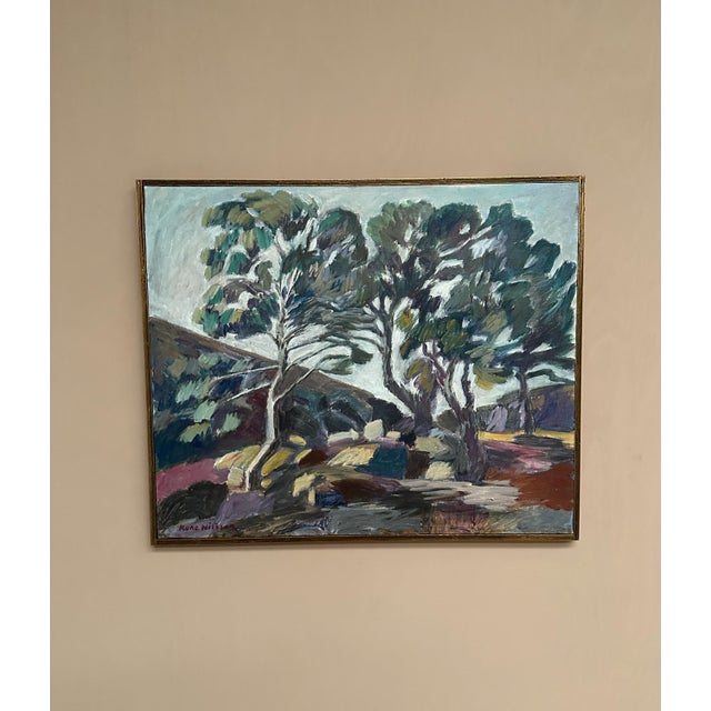 Rune Nilsson, Birches, 1950s, Oil Painting on Canvas, Framed For Sale - Image 14 of 14