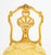 Rococo Rococo Revival Yellow Damask Giltwood Side Chair For Sale - Image 3 of 7