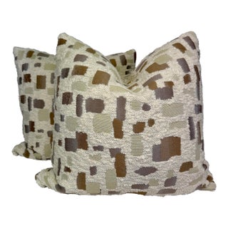 Rogers & Goffigon "Mica" in Resin 22" Pillows-a Pair For Sale