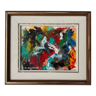 Chief Joseph the Eagle Expressionist Abstract Acrylic on Canvas Painting For Sale