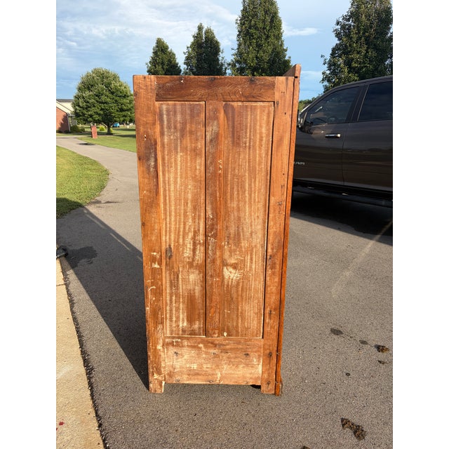 Antique Circa 1900 Golden Oak and Glass Corner China Cabinet For Sale - Image 11 of 11