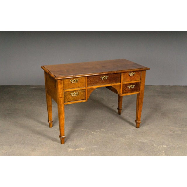 Wood Biedermeier Desk in Oak For Sale - Image 7 of 18