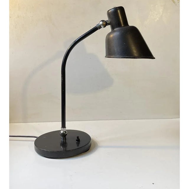 Metal Bauhaus Black Desk Lamp by Christian Dell for Bünte and Remmler, 1920s For Sale - Image 7 of 13