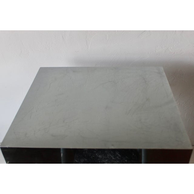 1970s Paul Evans Style Chrome Cantilevered Side Table Night Stand Vintage For Sale - Image 9 of 17