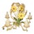 Vintage French Italian Tole Metal Painted Daisy Chandelier For Sale