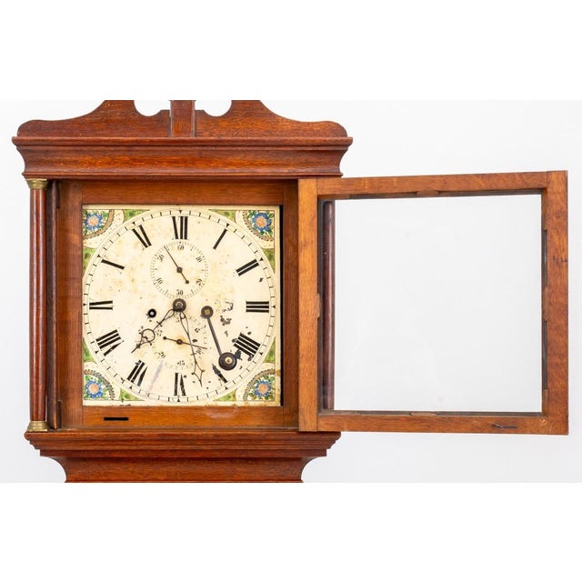 George III Style Oak Long Case Clock, 19th C. For Sale In New York - Image 6 of 10