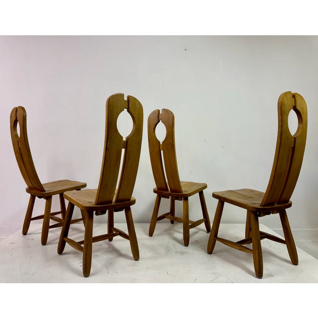 Oak Dining Chairs by De Puydt, 1960s, Set of 4 For Sale - Image 12 of 18