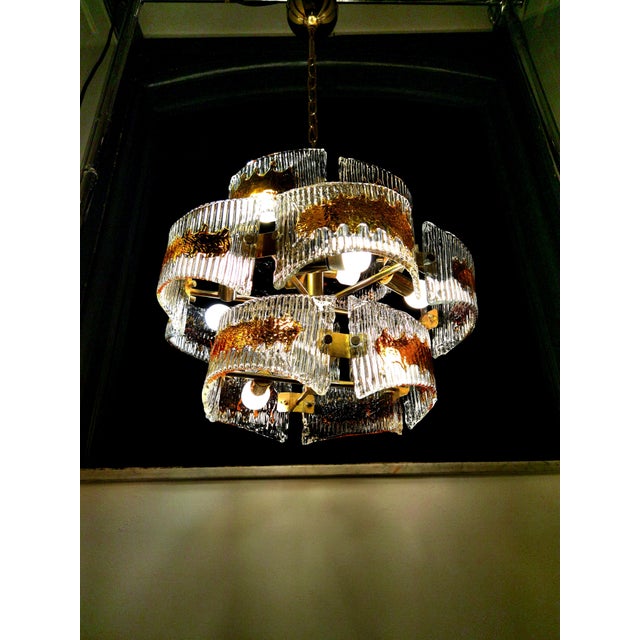 1960s Magical Amber Murano Chandelier by Mazzega, 1960 For Sale - Image 5 of 9