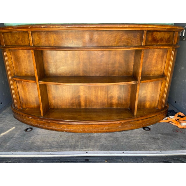 Drexel Heritage Kidney Shaped Burled Wood Executive Desk For Sale - Image 10 of 12