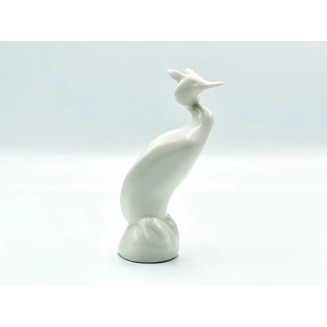 Ceramic Porcelain Heron Figurine from Royal Dux, 1960s For Sale - Image 7 of 7