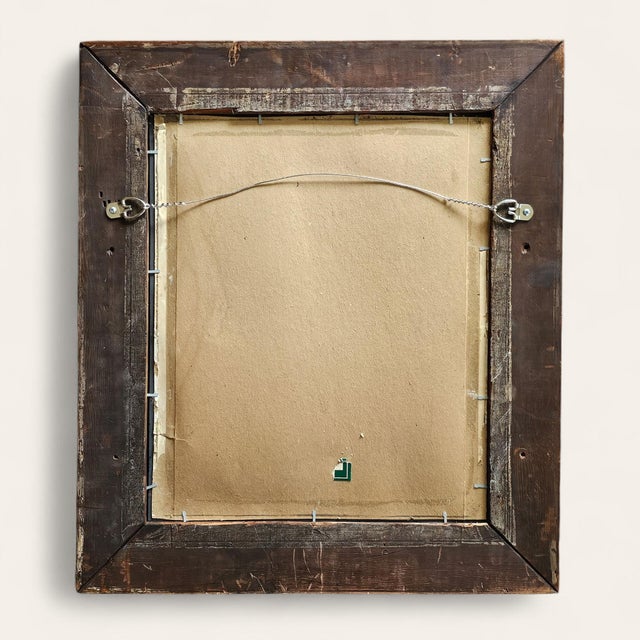 Neoclassical Late 19th Century Continental Giltwood Bead-and-Reel Frame Mirror For Sale - Image 3 of 3
