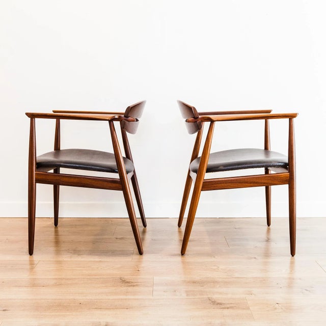 Sculpted Low Back Danish Armchairs by John Sylvester & Jørgen Matz for Bramin For Sale - Image 10 of 18
