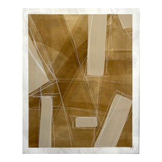 Crossing I by Murray Duncan, Mix Media on Paper, Abstract Geometric For Sale