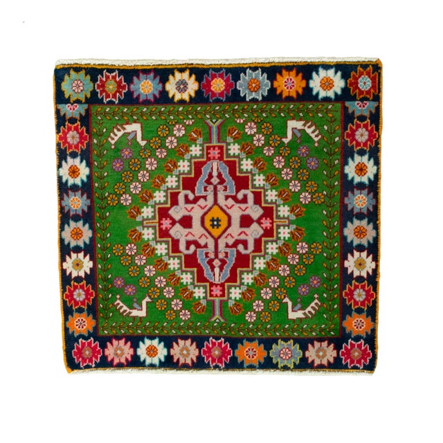 Hand-Knotted Shiraz Rug For Sale - Image 6 of 6