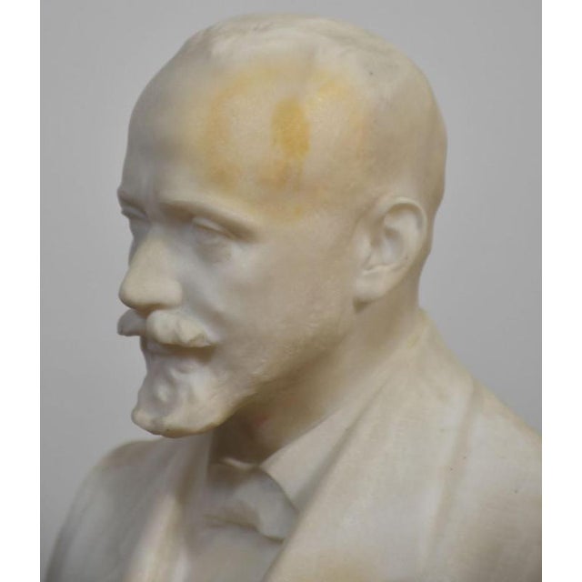 Gentleman Portrait Bust in Marble For Sale - Image 6 of 10