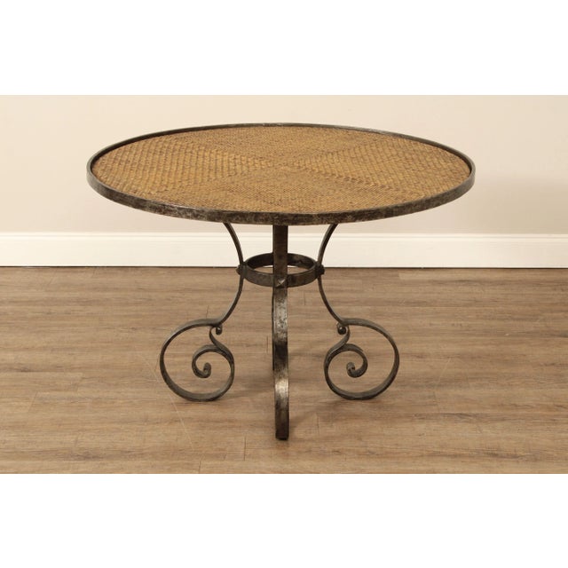 Biedermeier Style Forged Iron Base Round Dining Table For Sale In Philadelphia - Image 6 of 12