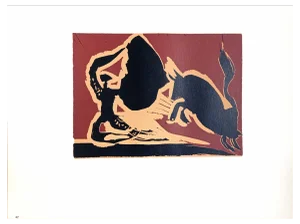 Pablo Picasso, Corrida, Original Linocut, 1962