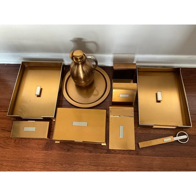 Up for sale is an epic Executive Desk Set from Silver Crest with a bronze finish. Silver Crest was a division of the Smith...
