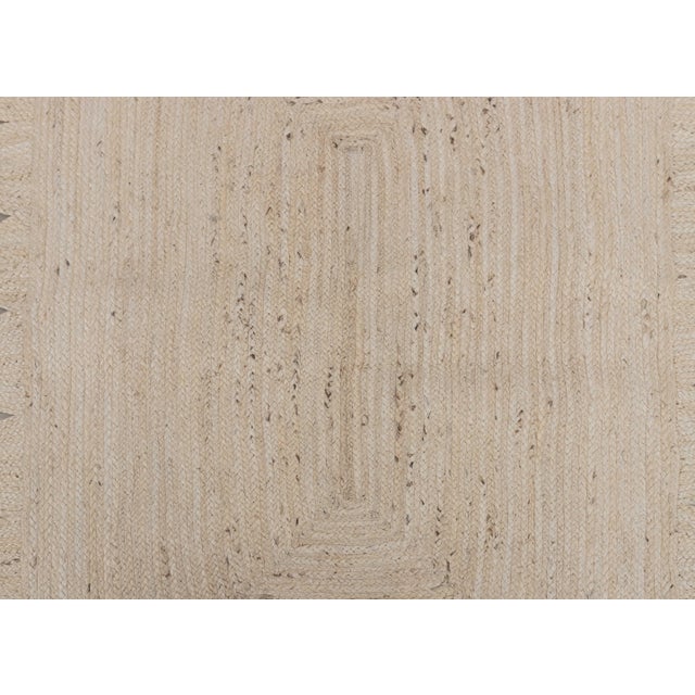 Textile Natural White Jute Scallop Hand Made Rug - 2'x3' For Sale - Image 7 of 12