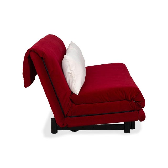 Multy Fabric Red and White Cream Manual Function Three-Seater Sleeper Sofa by Ligne Roset For Sale - Image 11 of 14