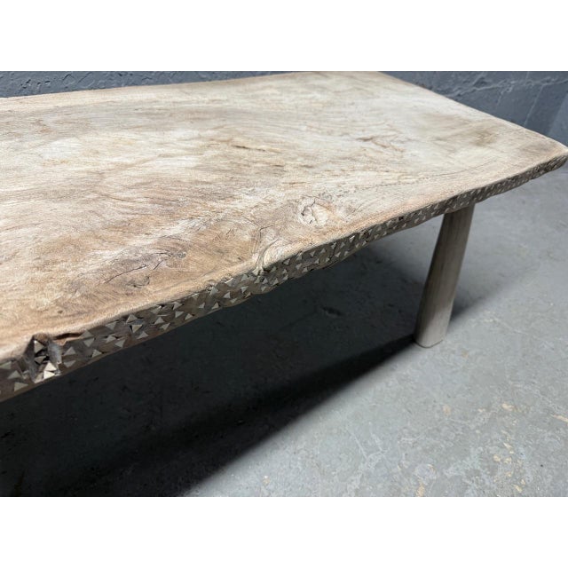 Andrianna Shamaris Shell Inlaid Teak Wood Coffee Table For Sale - Image 14 of 18