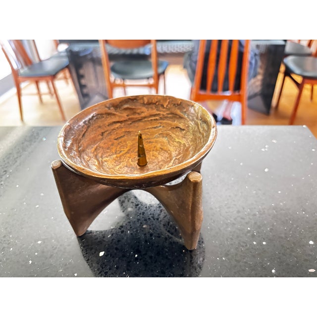 Brutalist style bronze from the mid-20th century with a beautiful golden-brown patina in perfect condition I have official...