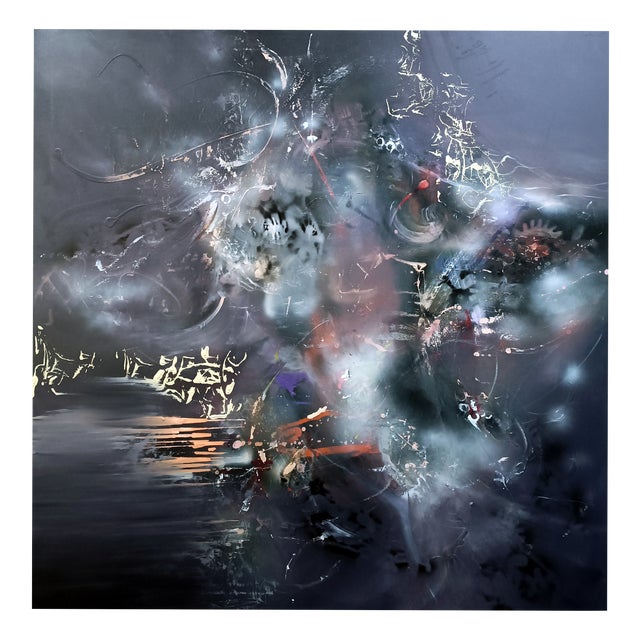 Ovidiu Kloska, Gathering the Nectar of the Night, Acrylic on Canvas For Sale