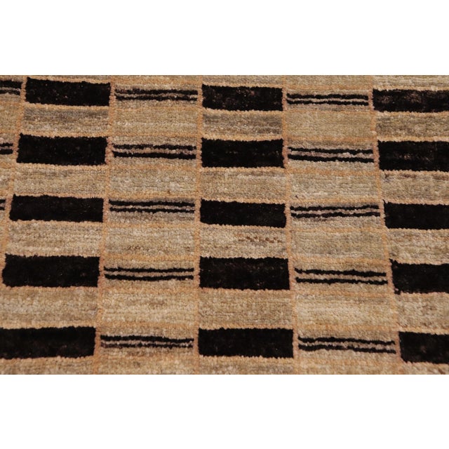 Beige 1990s Contemporary Gabbeh Beige/Tan Wool Rug - 8'11" X 11'9" For Sale - Image 8 of 12