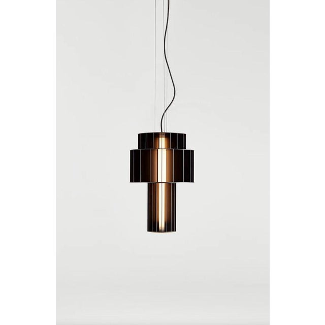 Black Babel T Pe Suspended Lamp by Stephen Burks for Parachilna For Sale - Image 4 of 10