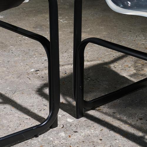 Cantilever Lounge Chairs in Acrylic, Leather and Steel by Paolo Tilche for Arform Brasil, 1970s, Set of 2 For Sale - Image 10 of 13