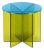 Color Wheel Side Table Blue-Olive Green For Sale