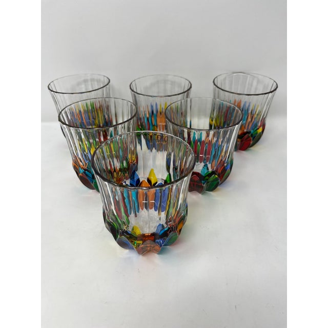 Contemporary Set of 6 Venetian Whiskey Water Glasses For Sale - Image 3 of 6
