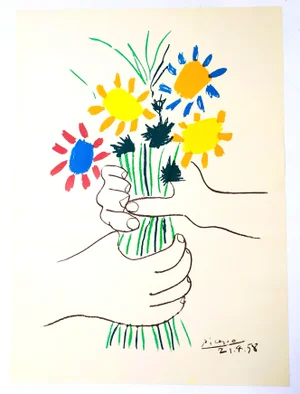 Pablo Picasso, Bouquet of Peace, Lithograph, 1958