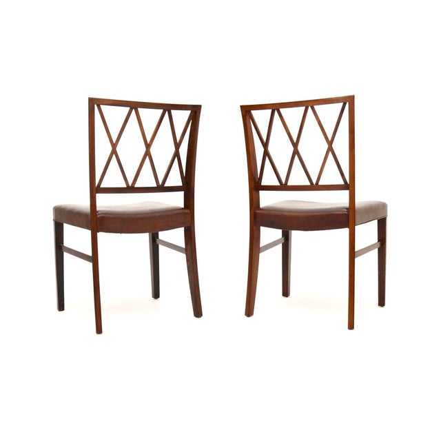 Vintage Danish Chairs by Ole Wanscher, 1960, Set of 2 For Sale - Image 4 of 11