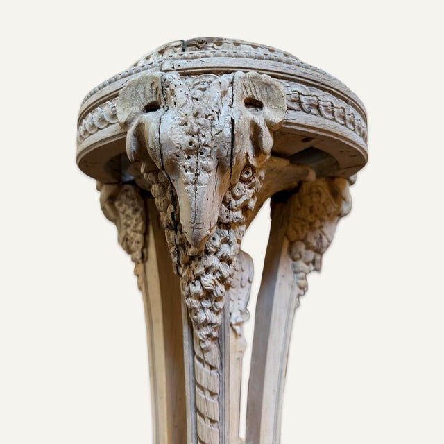 French 19th Century French Ram’s Head Tripod Pedestal For Sale - Image 3 of 10