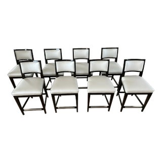 Century Holly Hunt Counter Stools Set of 8 For Sale