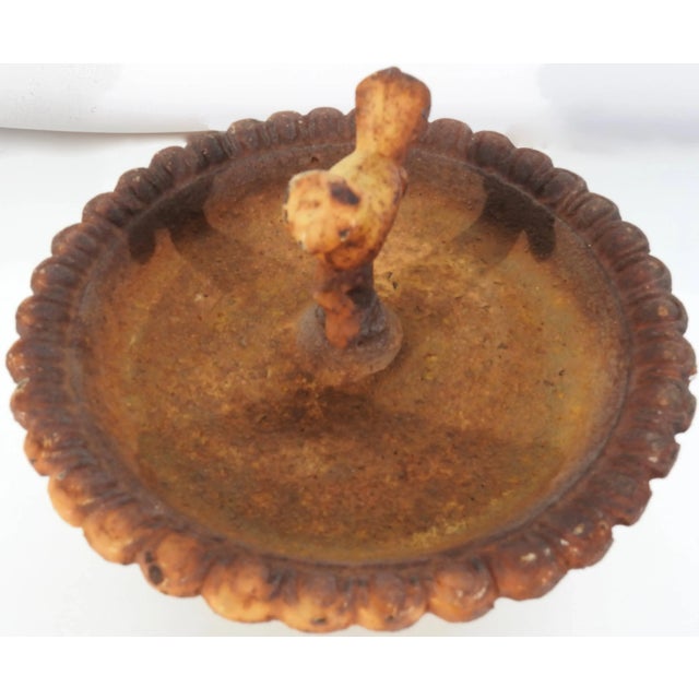 Small Rustic Cast Iron Birdbath For Sale In Nashville - Image 6 of 9