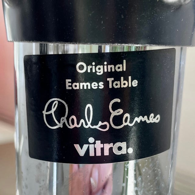 2000 - 2009 Large Dining Table with Travertine Stone Top by Charles & Ray Eames for Vitra, 2008 For Sale - Image 5 of 8