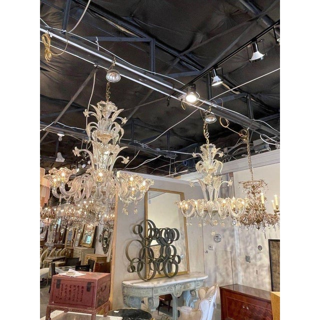 Venetian Style Murano Glass Chandeliers For Sale In Dallas - Image 6 of 6