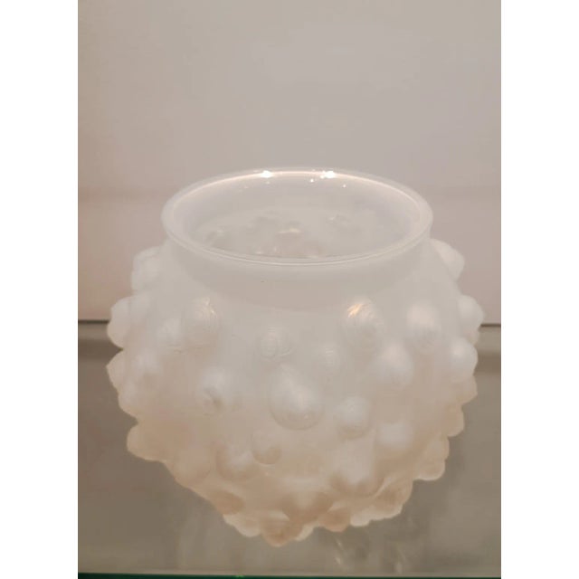 White Palissy Vase in White Glass by René Lalique for Lalique, France, 1926 For Sale - Image 8 of 10