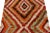 1950s Vintage Tulu Rug in Orange, Red, Green Geometric Pattern For Sale - Image 4 of 7